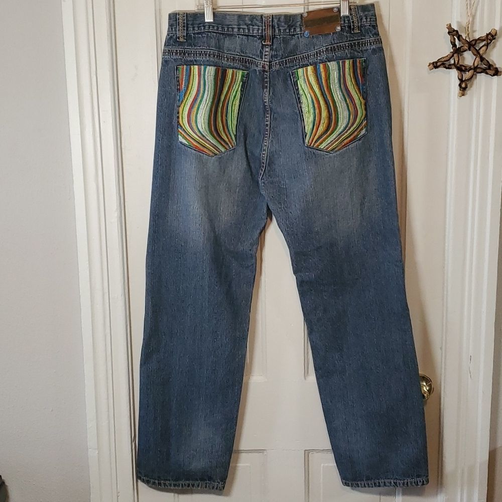 COOGI Style Embroidered Straight Leg Jeans W38 L32